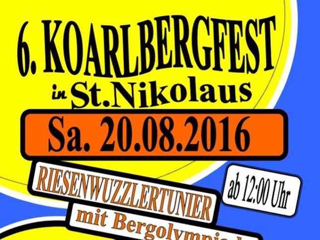 Koarlbergfest 20.08.2016